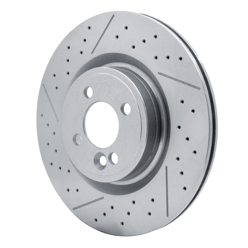 Mini Cooper Clubman Brake Rotor (1) - Front - R1 Concepts - Drilled and Slotted - `09-`14